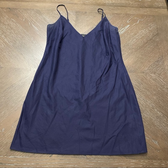 Laundry by Shelli Segal navy blue cotton lace  puffed sleeves mini dress Size 2 - Picture 7 of 7